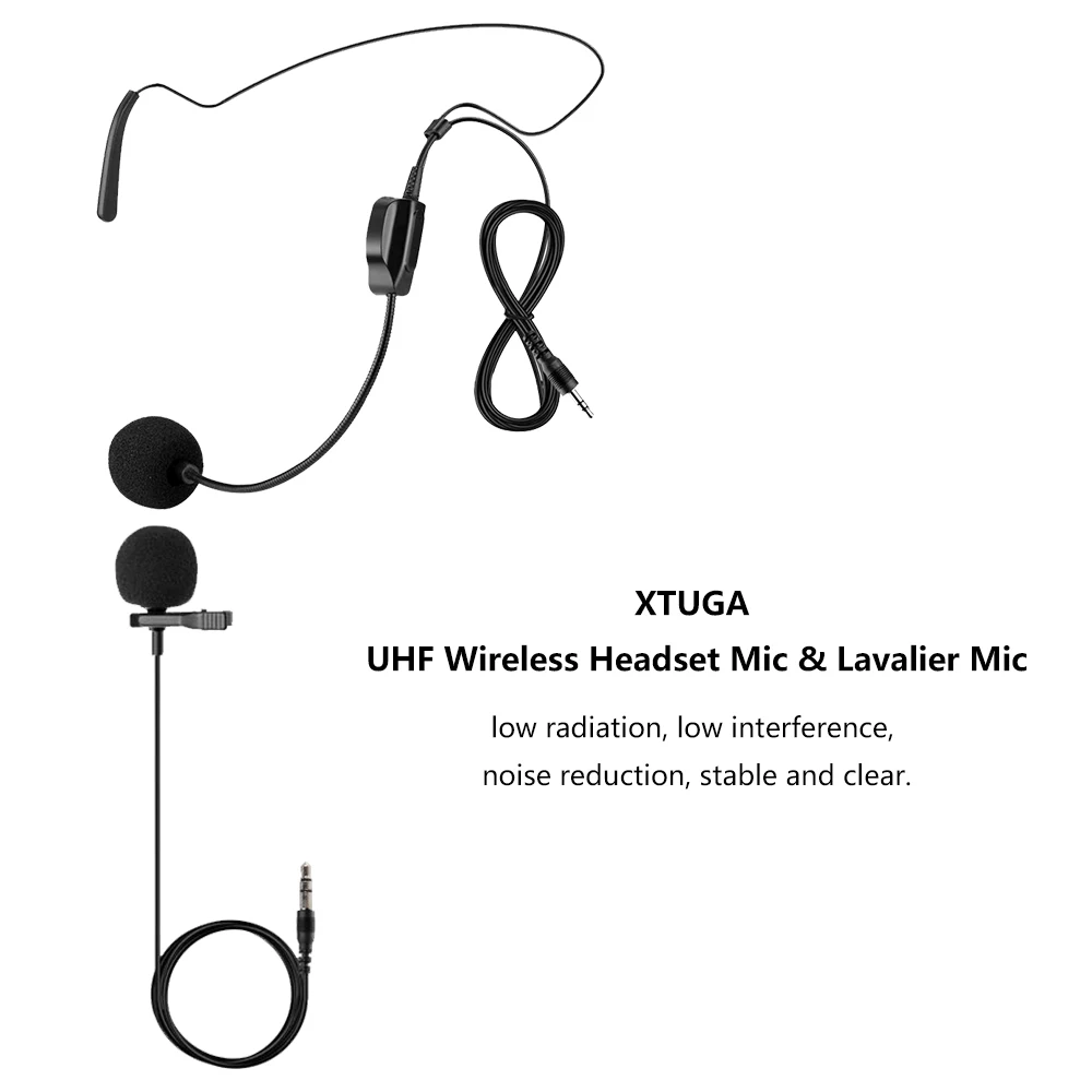 Zehn Artikel TLF Xtuga KX-623 UHF Wireless Headset mit Lavalier Revers Clip-on Mikrofon Metall Konferenz Mikrofon