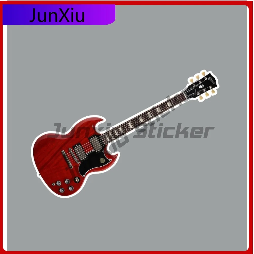 

1961 Guitar Sticker Scratch-proof Exterior Decal Accessories Car Front Bumper Truck Electric Scooter Yacht Decals For Suv Camper