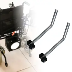 2 Pieces Wheelchairs Anti Rollovers Reverse Wheel Aluminum Alloy Universal Wheelchairs Stabilizer Wheels for Elderly Patient