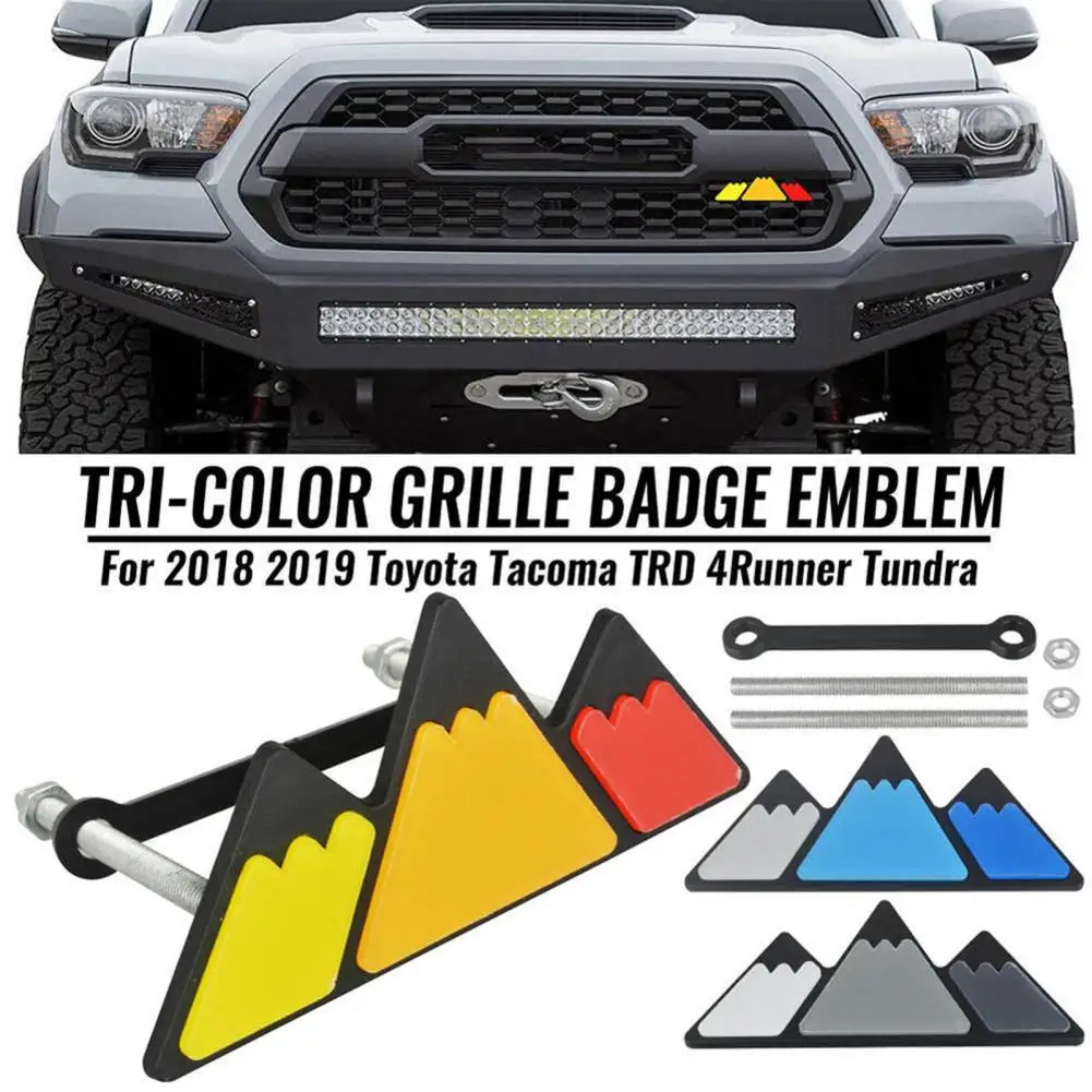 

Car Emblem High-quality Stylish Decorative Tri-color Snow Mountain Car Badge Car Badge Car Logo