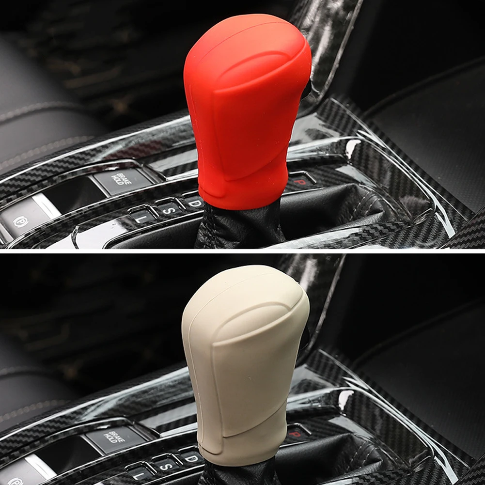 Silicone Car Case Gear Head Shift Collars Shift Knob Grips Cover Shift Lever Decor CarAccessories For Mazda3 Axela CX4 CX5 CX8