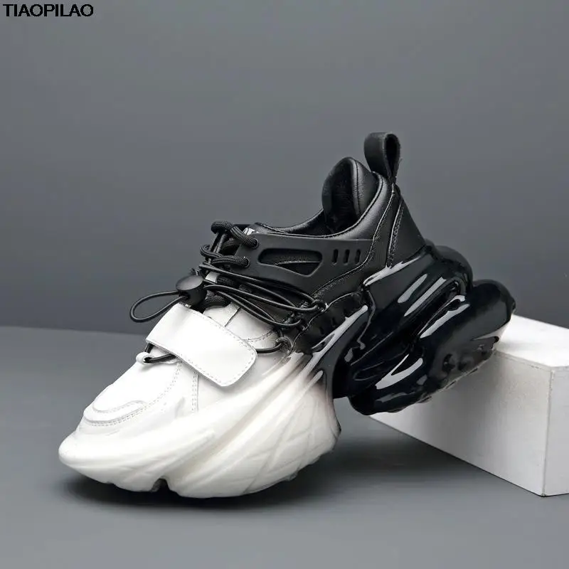 Spring And Autumn Leisure Sports Men's Shoes 2024 Spring New Fashion Men's Sneakers Platform Elevated Male Shoes