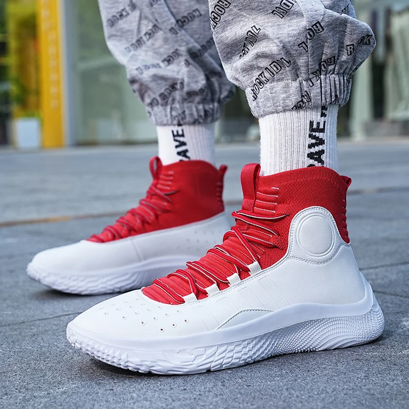 Fashion Purple Basketball Sneakers Men Profesional High Top Sports Shoes Man Lightweight Basketball Shoes Men Athletic Sneakers