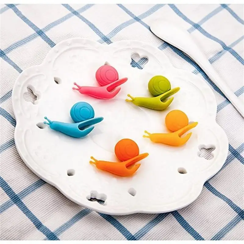 Silicone Hanging Tea Bag Rich And Colorful The Actual Lovely Highest Evaluation Innovative Popular Snail-shaped Tea Bag Rack