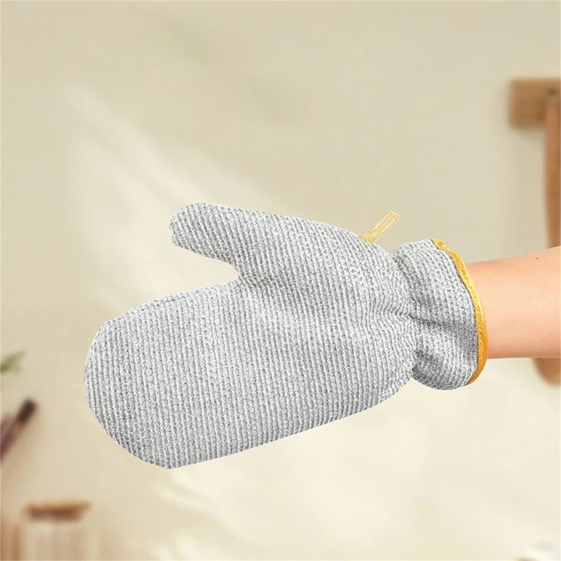 Double Sided Silver Wire Dishwashing Gloves, Waterproof Pads, Heat and Cold Resistant, Convenient, 2 Pcs