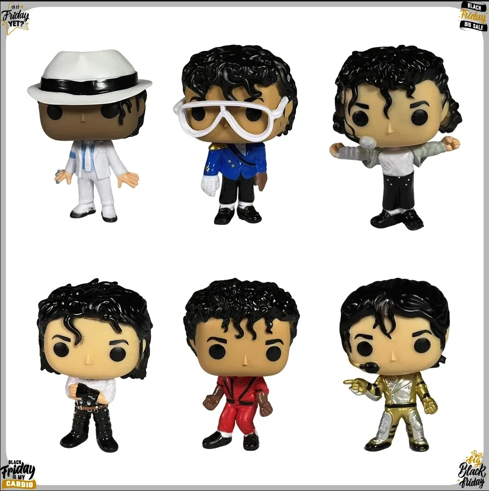 2026 Neue 6 Stile Michael Jackson Klassische Tanzfigur Niedliche Vinyl-Modellfiguren Sammlerstücke Geschenke für Männer und Frauen