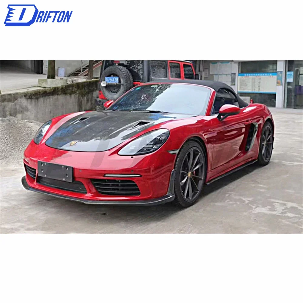 Carbon Fiber Front Lip For Porsche Boxster 718 Cayman Body Kit