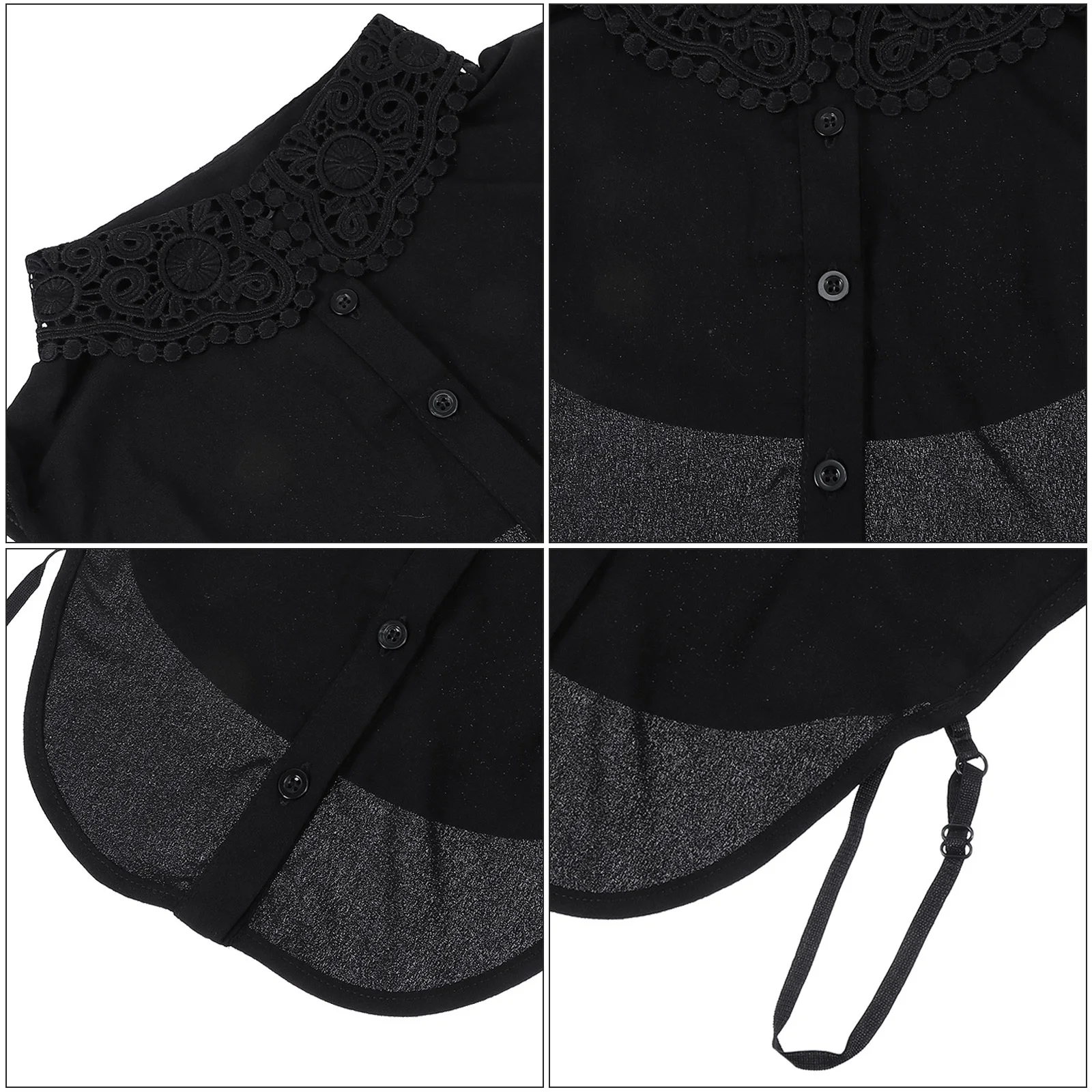 1Pcs All-Match Fake Collar Chiffon Shirt False Collar Detachable for Women Sweater T-Shirt Clothes Accessory Blouse Decoration