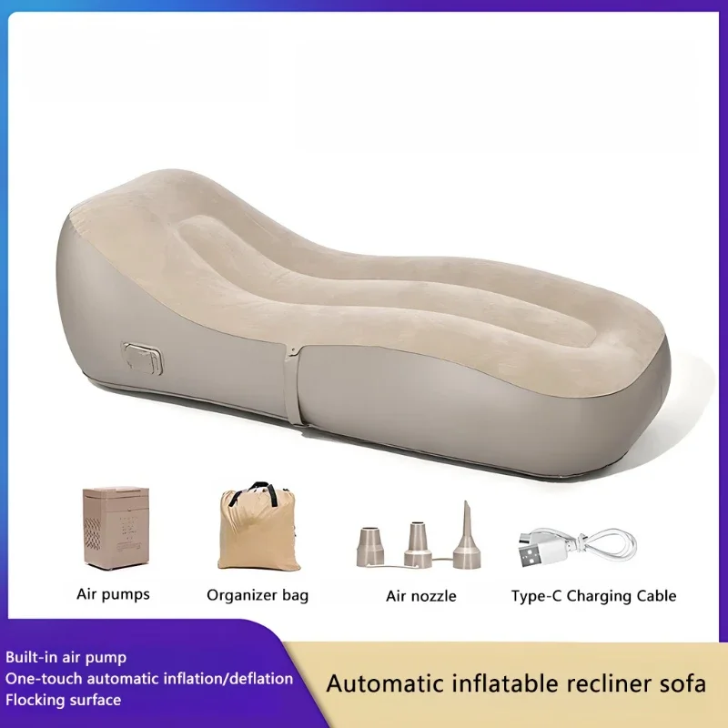 Outdoor Portable Mattress Lazy Camping Air Sofa Bed Fast Inflatable Automatic Inflatable Sleeping Mat Camping Leisure Couch HQ97