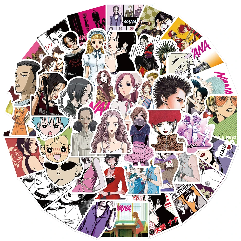 10/30/50pcs Cool Japanese Anime NANA Stickers Cartoon Band Girl Decals DIY Luggage Guitar Phone Bike Sticker Decoration Supplies
