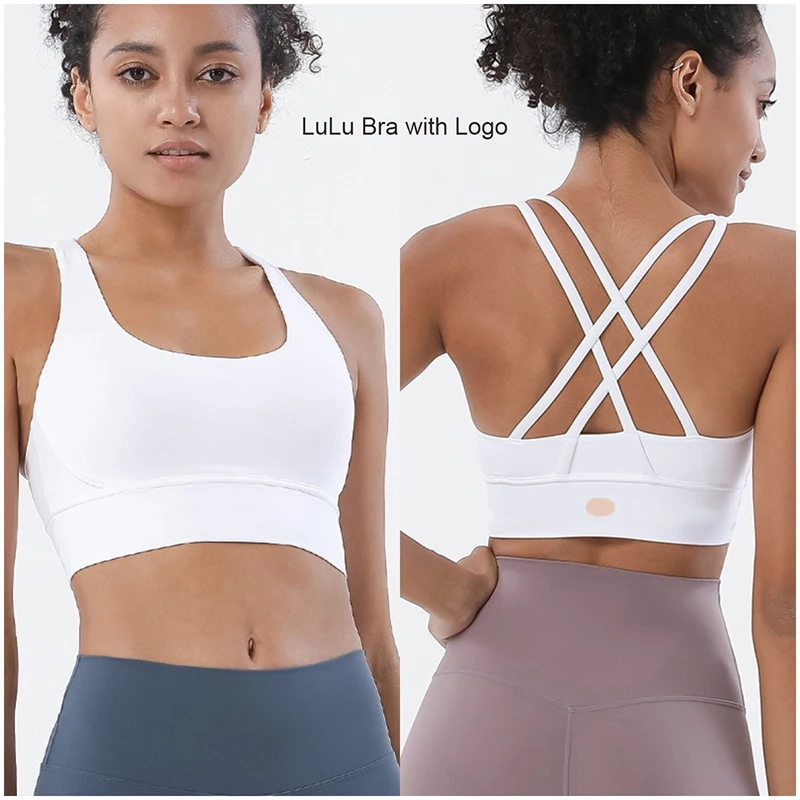 Com logotipo Ω feminino ginásio yoga esporte sutiã esporte superior treino topos sutiãs roupas íntimas para mulher bralette roupas esportivas