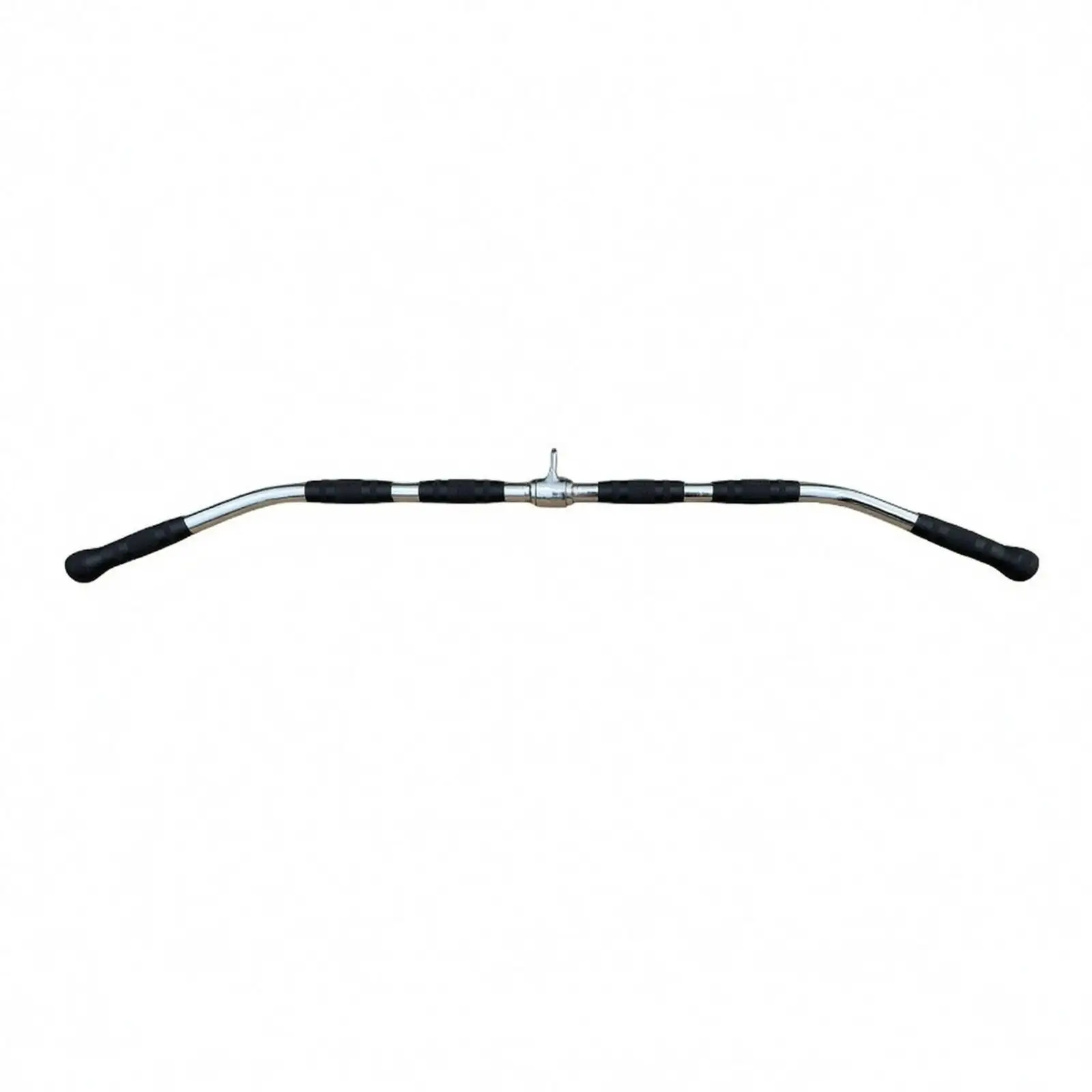 Ergonomic Curved Lat Pulldown Handle for Pulley System Gym with Textured Rubber Grip Zones