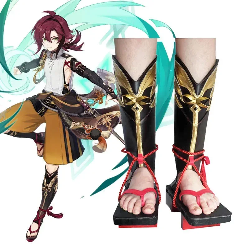 

Genshin Impact Shikanoin Heizou Обувь для косплея на заказ Хэллоуин Карнавальная вечеринка Реквизит