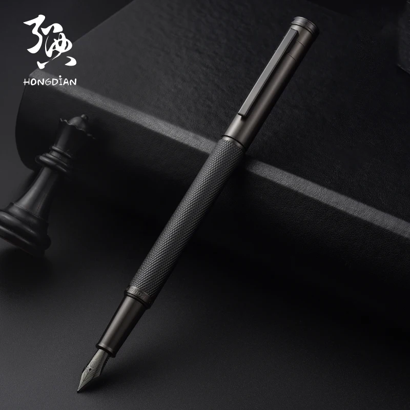 

HongdianTitanium Black Forest 1850 pen calligraphy students special business office high-grade men women retro elbow pen gift