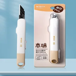 White Mini Utility Knife 30 degree Retractable Stainless Steel Blades Small Box Cutter 9mm Unpacking express packages Manual DIY