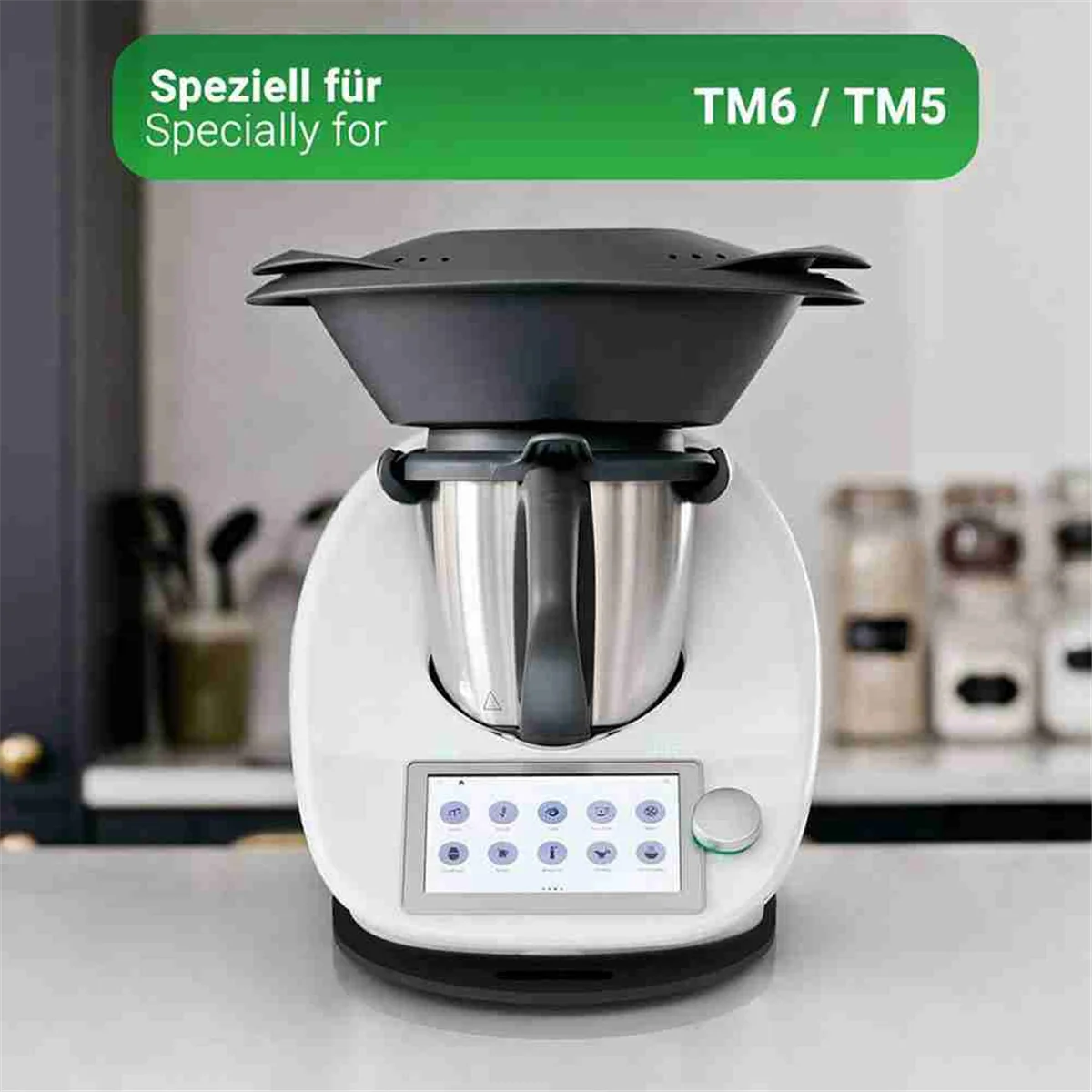 Zweefbord Voor Thermomix Tm6 Tm5 Zweefvliegtuigen Moeiteloos Bewegen Acryl Rollende Plank Zwart