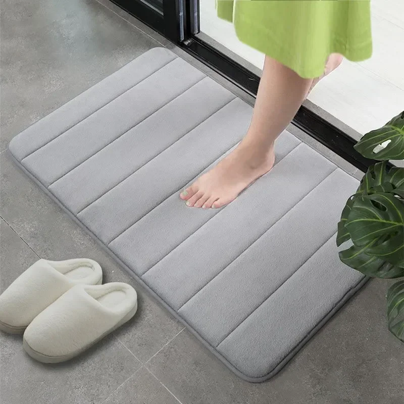 12 Colors Home Bath Mat Super Absorbent Bathroom Carpets Rugs Soft Memory Foam Floor Bedroom Toilet Floor Shower Rug Decor