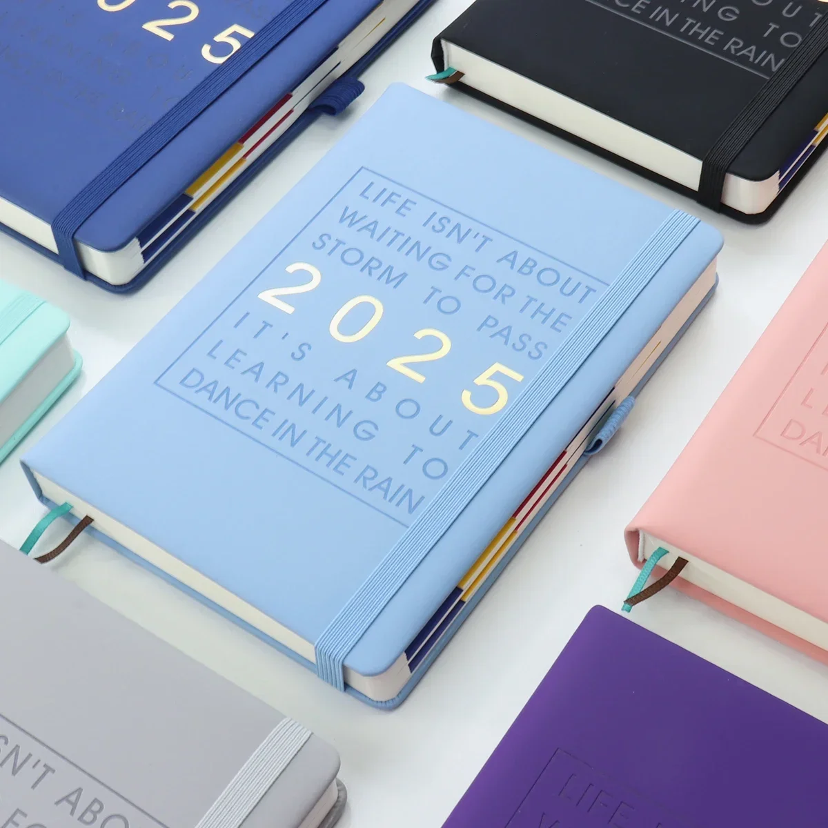 

Ежедневник на 2025 год, английские внутренние страницы, кожаная обложка, бумага, 100 ГМ, планировщик, расписание, планировщик деловой недели, блокнот