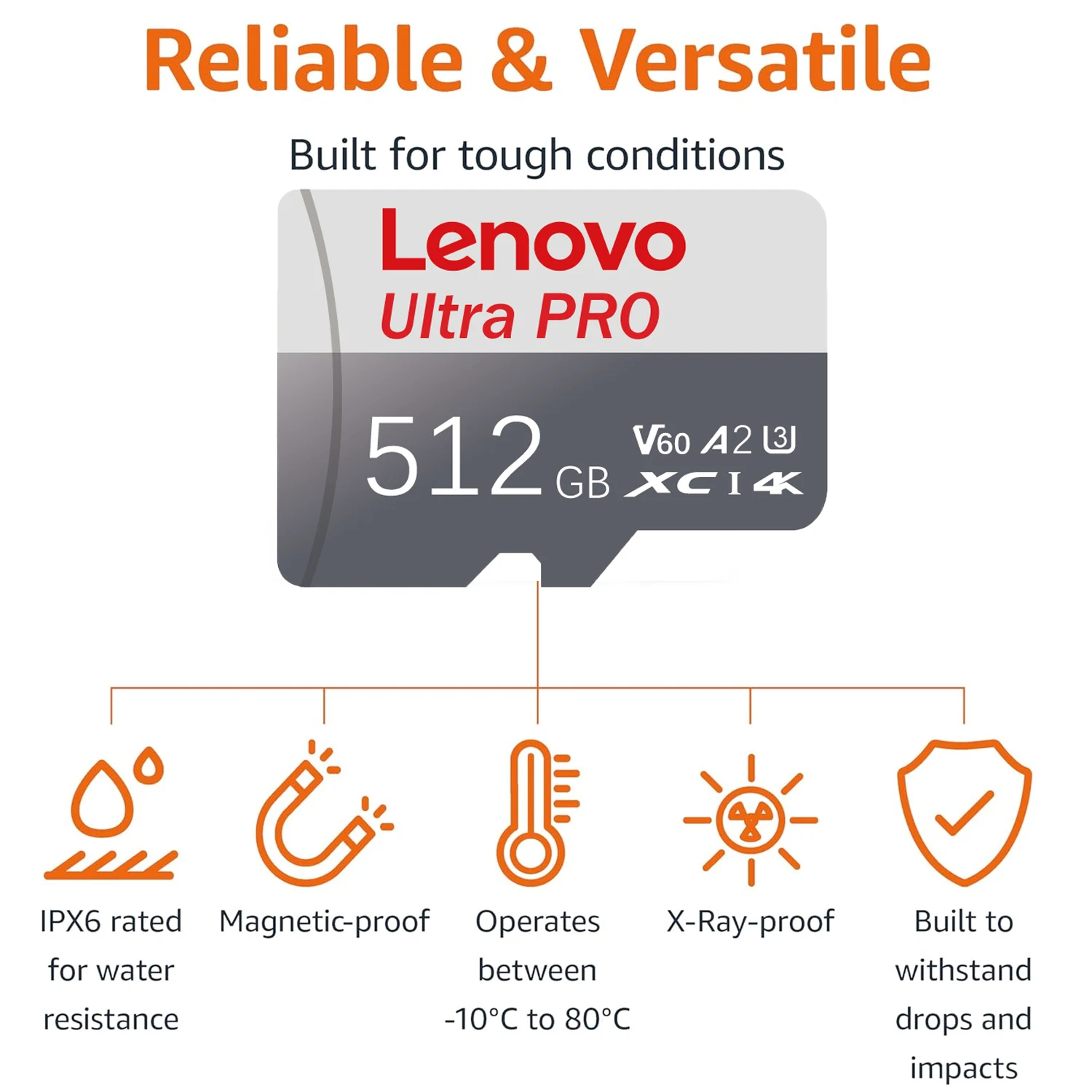 Lenovo Performance SD Card Class 10 Memory Card 128GB U3 V60 High Speed Flash Cards 512GB 256GB For Nintendo Switch - view 6