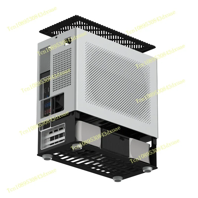 COOJ Z13 Aluminum Alloy Integrated Molding Shell ITX Straight Insertion Compact Water-cooled Microcomputer Case