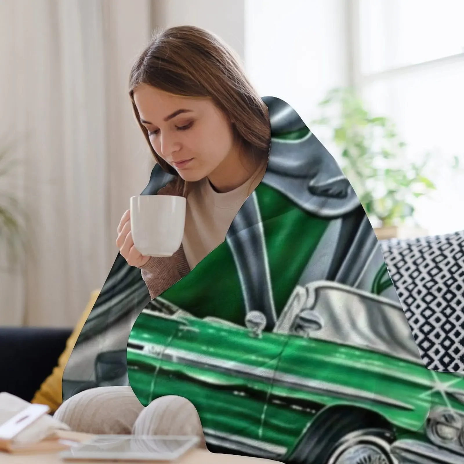 Smile now cry later, chicana Throw Blanket Shaggy Furry Soft Blanket for Bedroom Living Room view 3