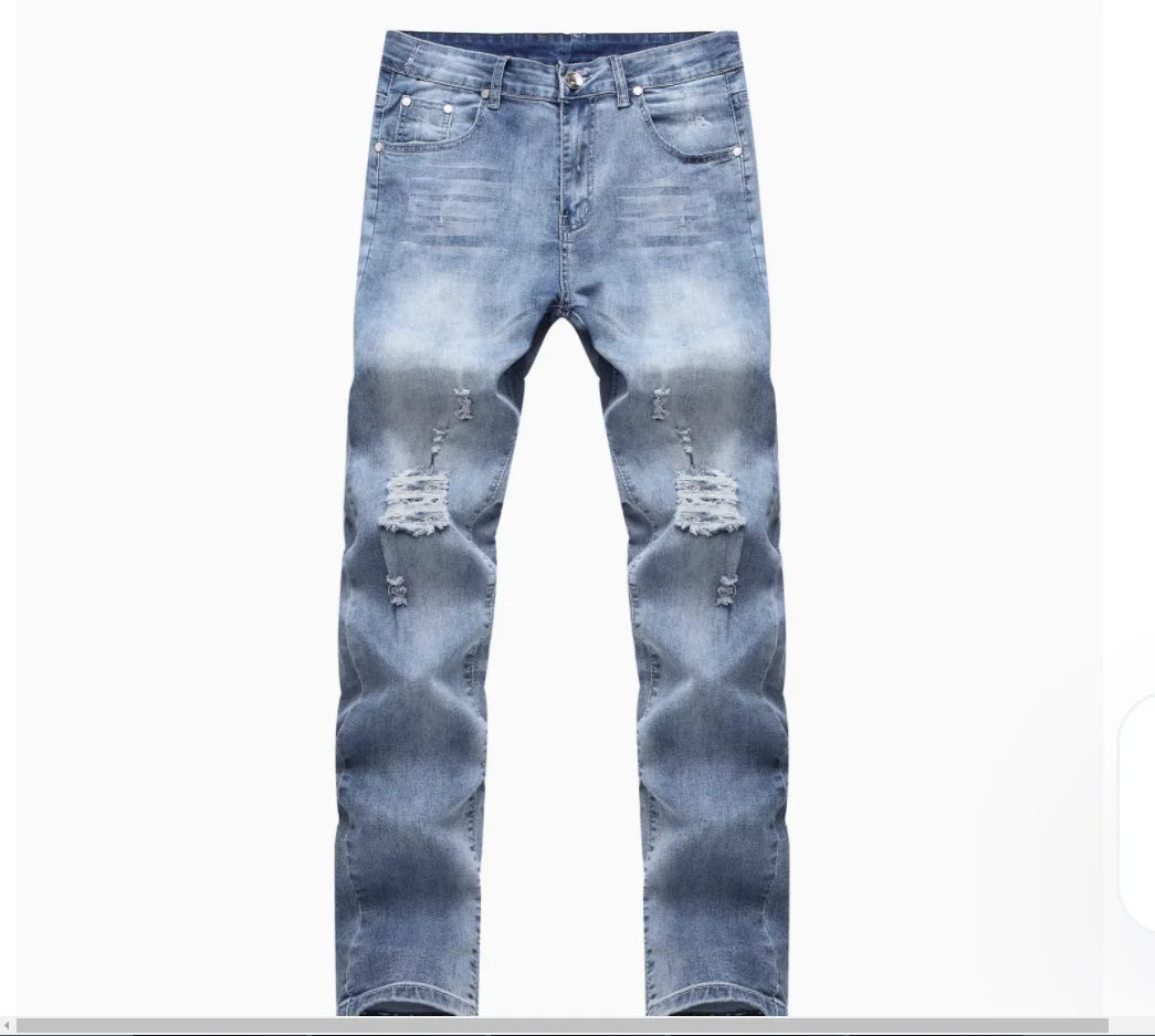 New street men's ripped jeans men's Korean version high street personality trendy brand men's long pants
