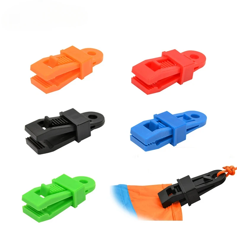 5pcs/pack Tarpaulin Clip Heavy Duty Tarp Tent Lock Clip Buckle Outdoor Awning Canopy Wind Rope Clamps Shark Fasteners Clips