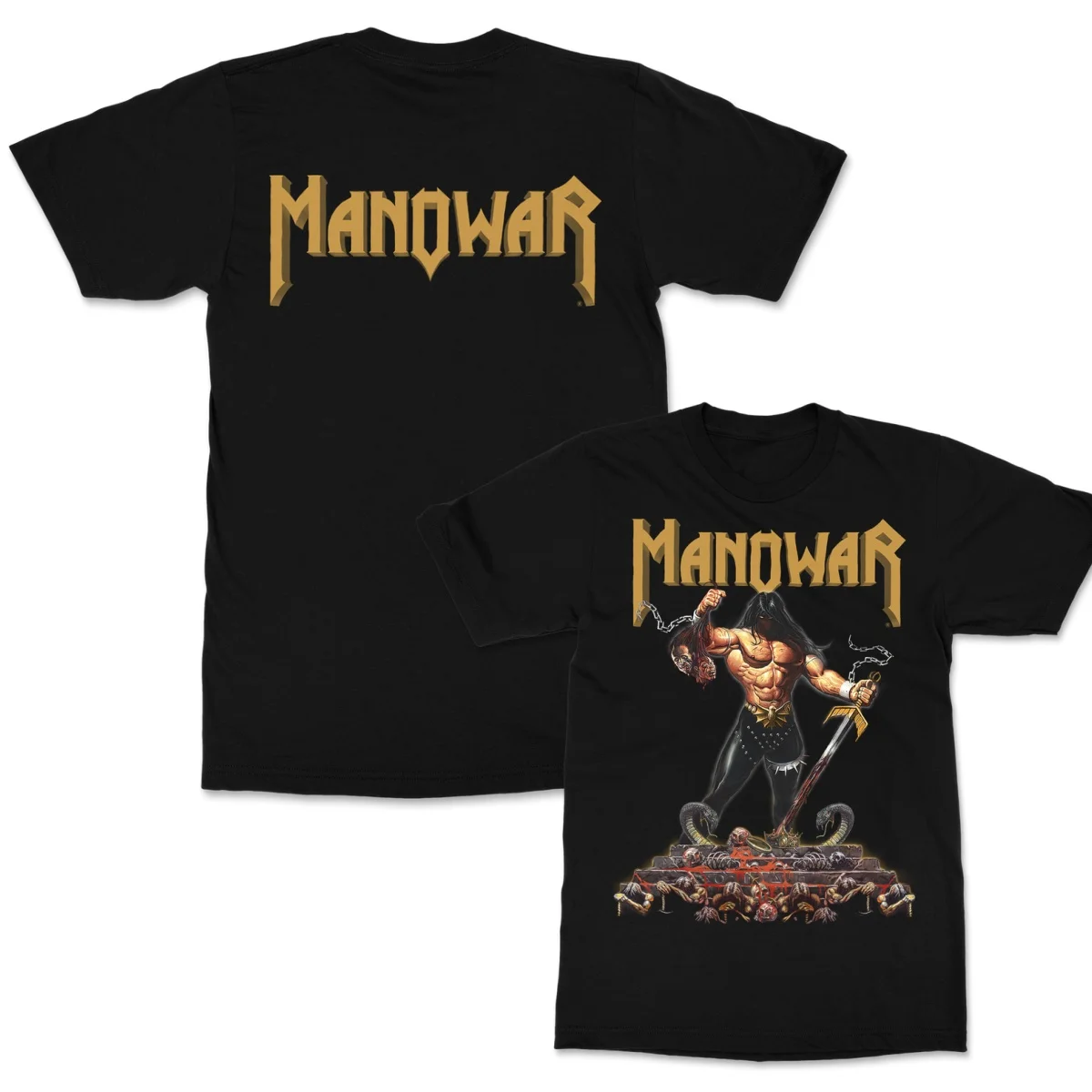 Pop Manowar Grafik-Baumwoll-T-Shirt, Unisex, Sommer, kurzärmelig, modisches Marken-T-Shirt, luxuriöses, lässiges Vintage-T-Shirt – Detail 2
