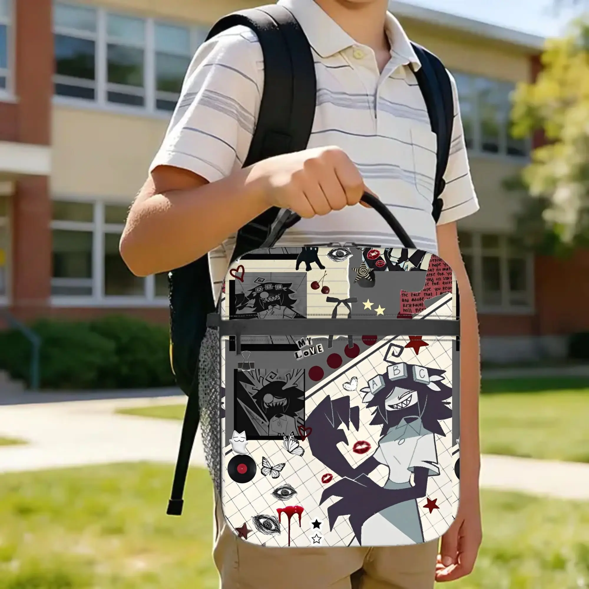 Miss Circle Fundamental Paper Education Insulated Lunch Bag Leakproof  Lunch Container Cooler Bag Tote Lunch Box Beach  Outdoor