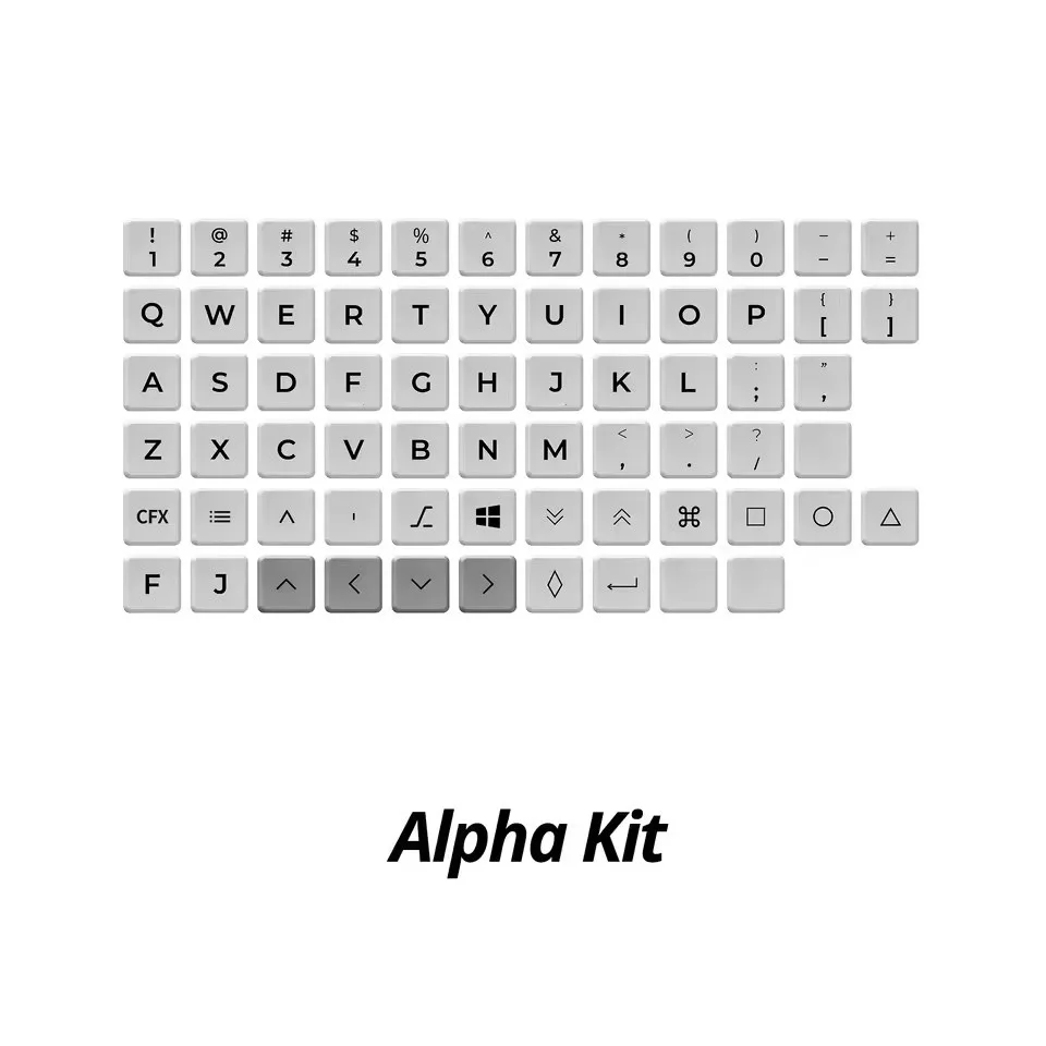 CHOSFOX Low Profile PBT Choc Keycaps for Kailh 1350
