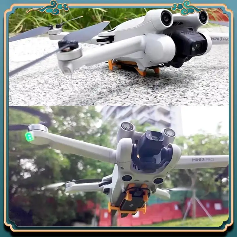 (جديد) - ترس تركيب وحدة الطائرة بدون طيار 4G: دعامة رمادية ثابتة مع هوائي كابل بيانات لـ DJI Mini 3Pro