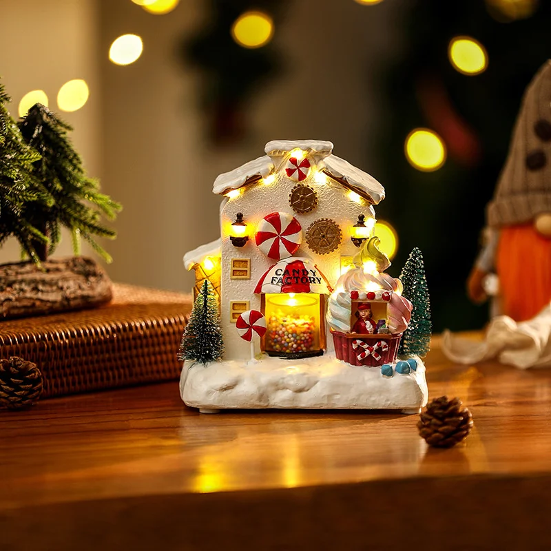 

New Christmas Candy Shine Music House Desktop Creative Ornaments Tavern Cafe Display Window Festive Atmosphere Decoration Gift