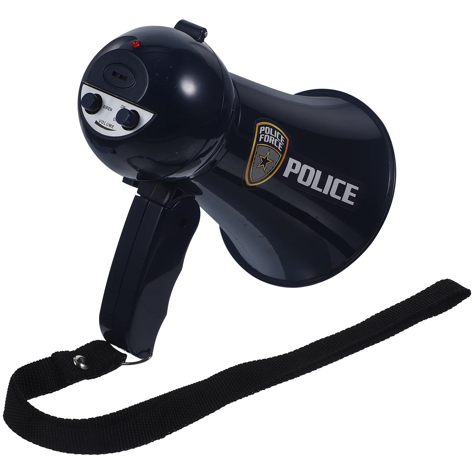 Polícia megafone brinquedo engraçado guia alto-falante brinquedo papel cosplay brinquedo para criança menino (azul safira, sem baterias)