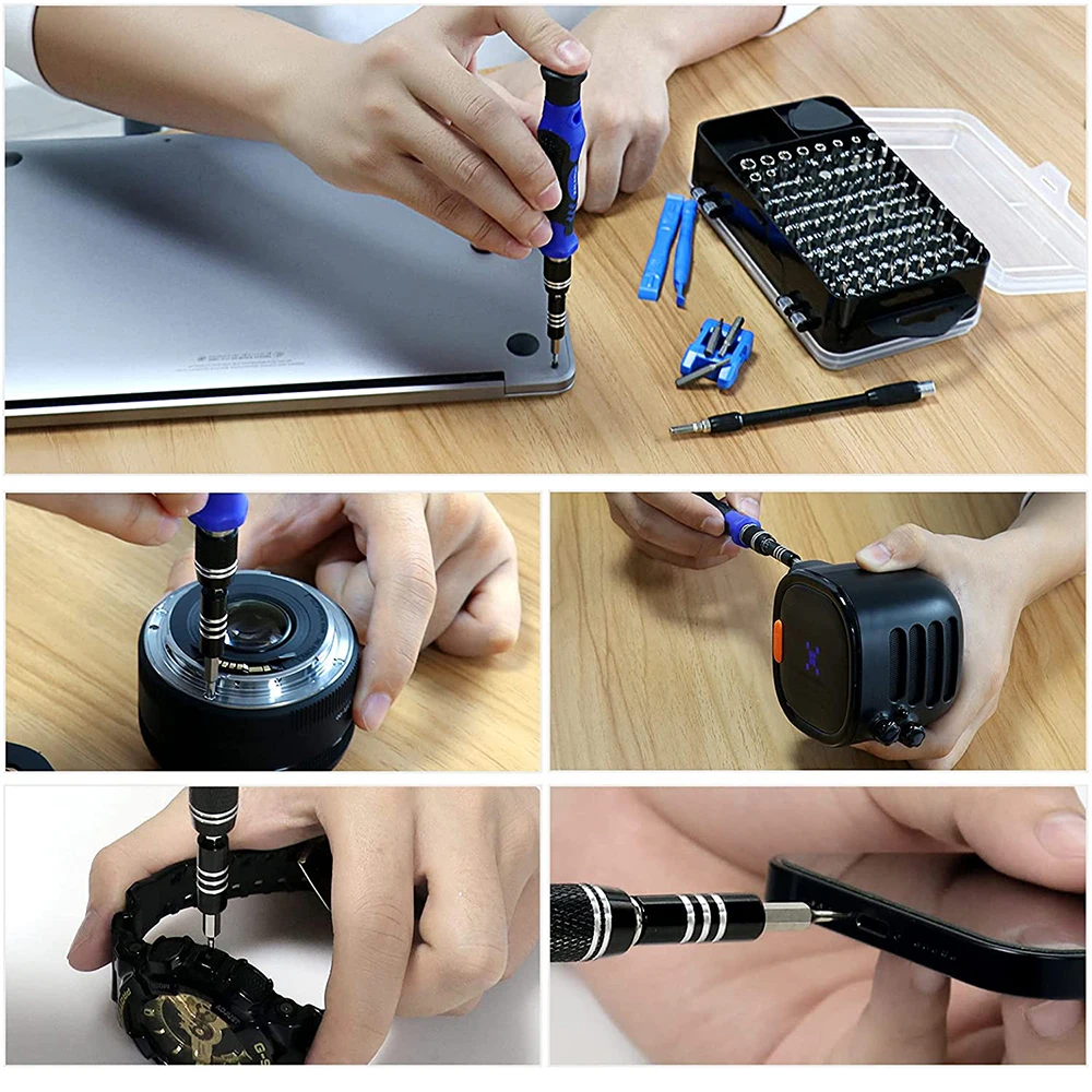 Precision Screwdriver Set,140 in 1 Repair Tool Kit with 118 Bits Magnetic Screwdriver Set for Computer,Laptop,Phone Etc