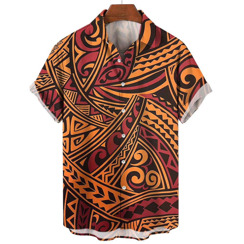 

Men'S Shirt Pattern Color Block Ethnic Tribal Round Neck Clothing Apparel 3d Printing Outdoor Short Sleeve Print Fashion Designe