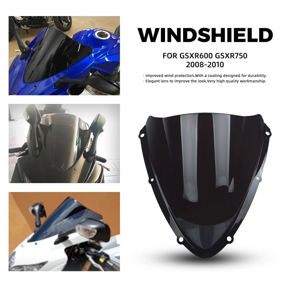 

FOR SUZUKI GSXR600 GSXR750 2008 2009 2010 Motorcycle Double Bubble Windshield WindScreen GSXR 600 750 K8 K9 K10 Wind Deflectors