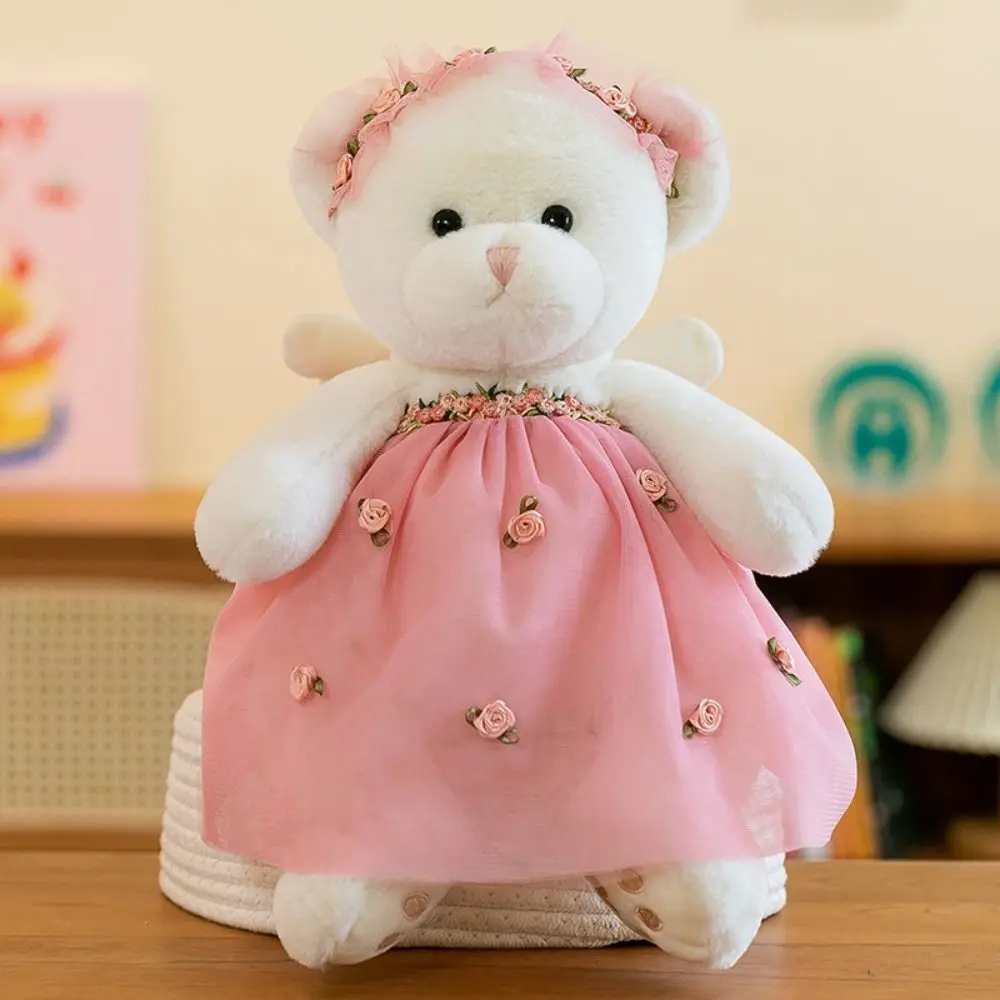 

Princess Style Bear Plush Toy Wedding Dress PP Cotton Plush Bear Doll Simulation Cartoon Stuffed Animal Pillow
