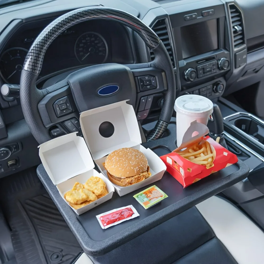 

Car Steering Wheel Tray Can Be Used As A Travel Table for Laptops Tablets