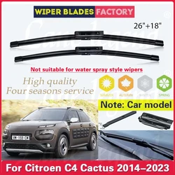 For Citroen C4 Cactus 2014 - 2023 Wiper Front Wiper Blades Windshield Windscreen Window Brushes Car Accessories 2021 2022 26