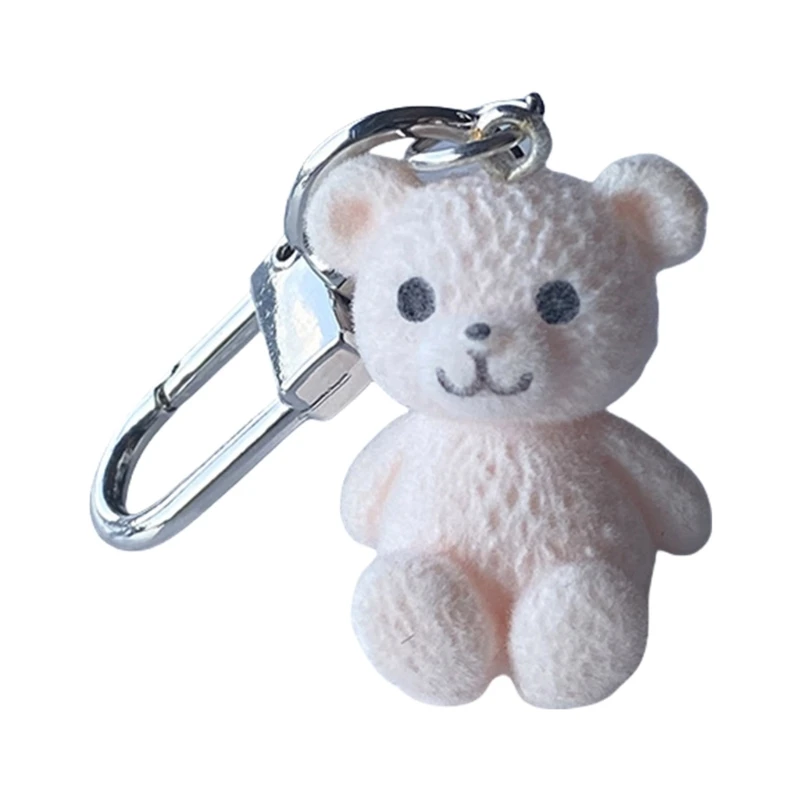 Adorable Cartoon Bear Key Rings Trendy Resin Bear Keychain Adornment Portable Key Rings Pendant for Women Girls Drop shipping