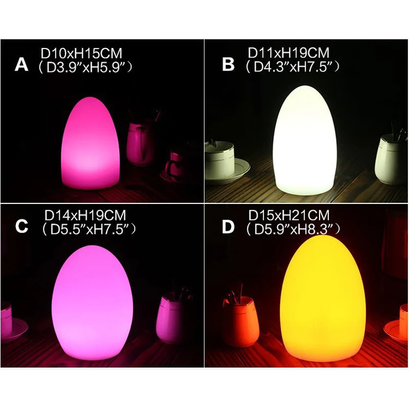 Tuya Andrea Energy Saving Egg Soft Lights, WiFi Smart RGB LED Night Light, Chambre de bébé, Café-bar, Salle à manger, Lampe de table