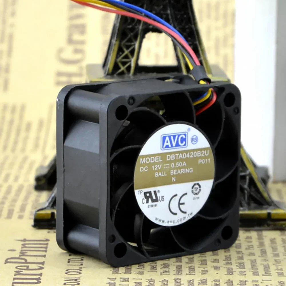 

+New for AVC 4020 4CM 40*40*20MM 12V 0.50A DBTA0420B2U 4 -wire speed 4CM violent fan