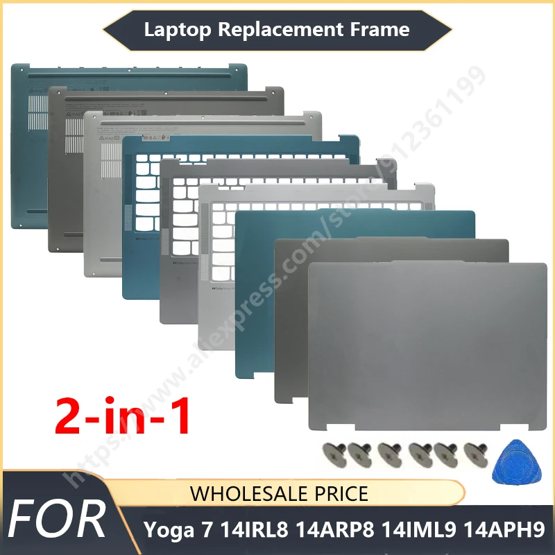 NEW For Lenovo Yoga 7 14IRL8 7 14ARP8 14IML9 14APH9 2-in-1 Laptop LCD Back Cover Front Palmrest Bottom Case Laptop Frames