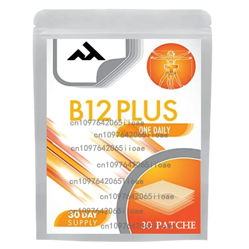

30 патчей B12 Energy Plus Transdermal Patches Ежедневные патчи B12, самоклеящиеся пластыри из натуральной смеси