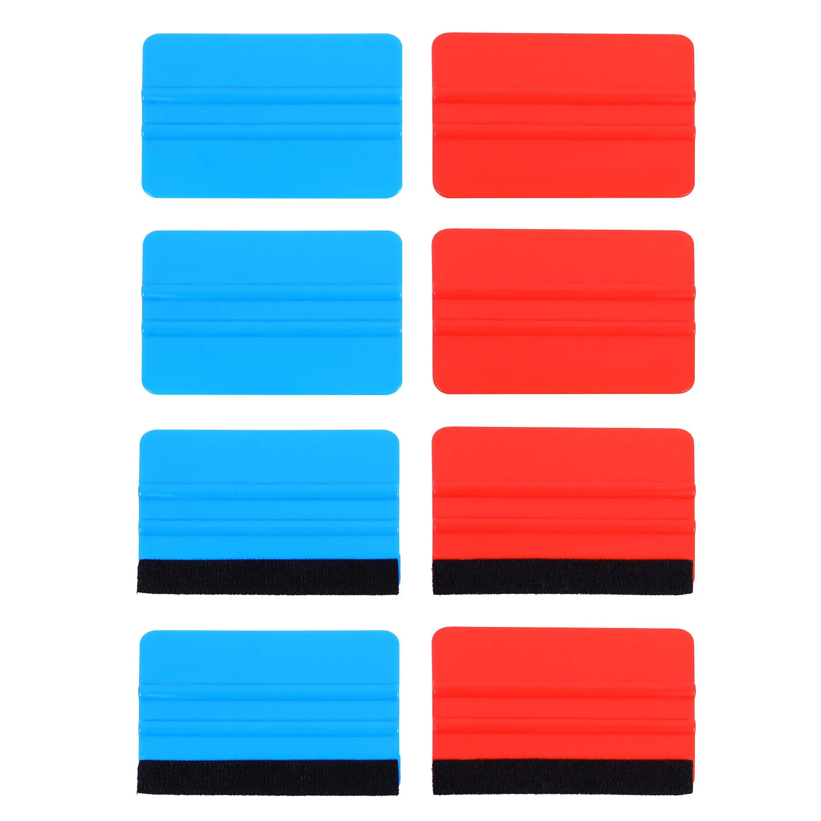 8pcs Double Sided Scraper Tool Lightweight Plastic Applicator For Vinyl Decals Car Film Vehicle Wraps Cleaning Tool