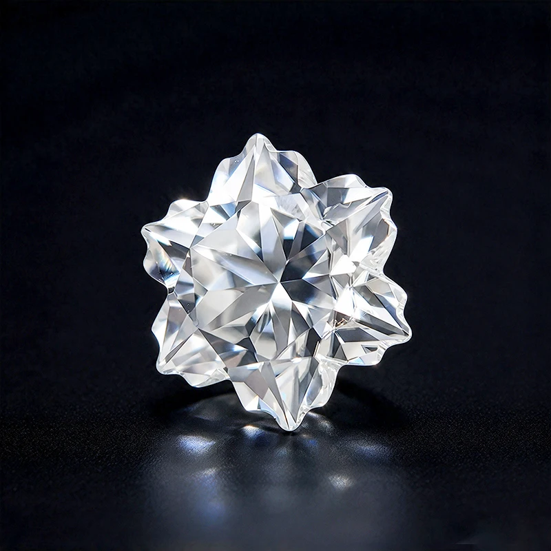 White D Color Moissanite Stone Snowflake Cut 2.5-7.0ct VVS1 Pass Diamond Tester with GRA Certificate