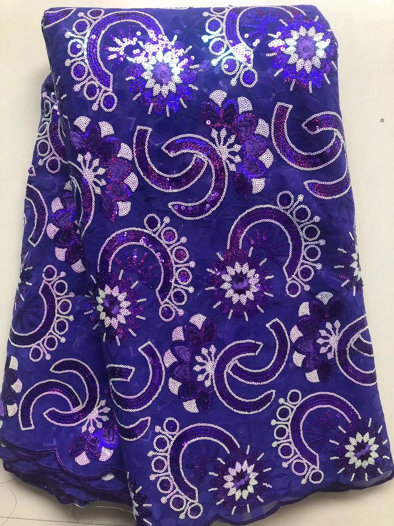 여성을위한 블루 아프리카 벨벳 레이스 원단 2025 파 - Embroidery Designer 리뷰 및 가격