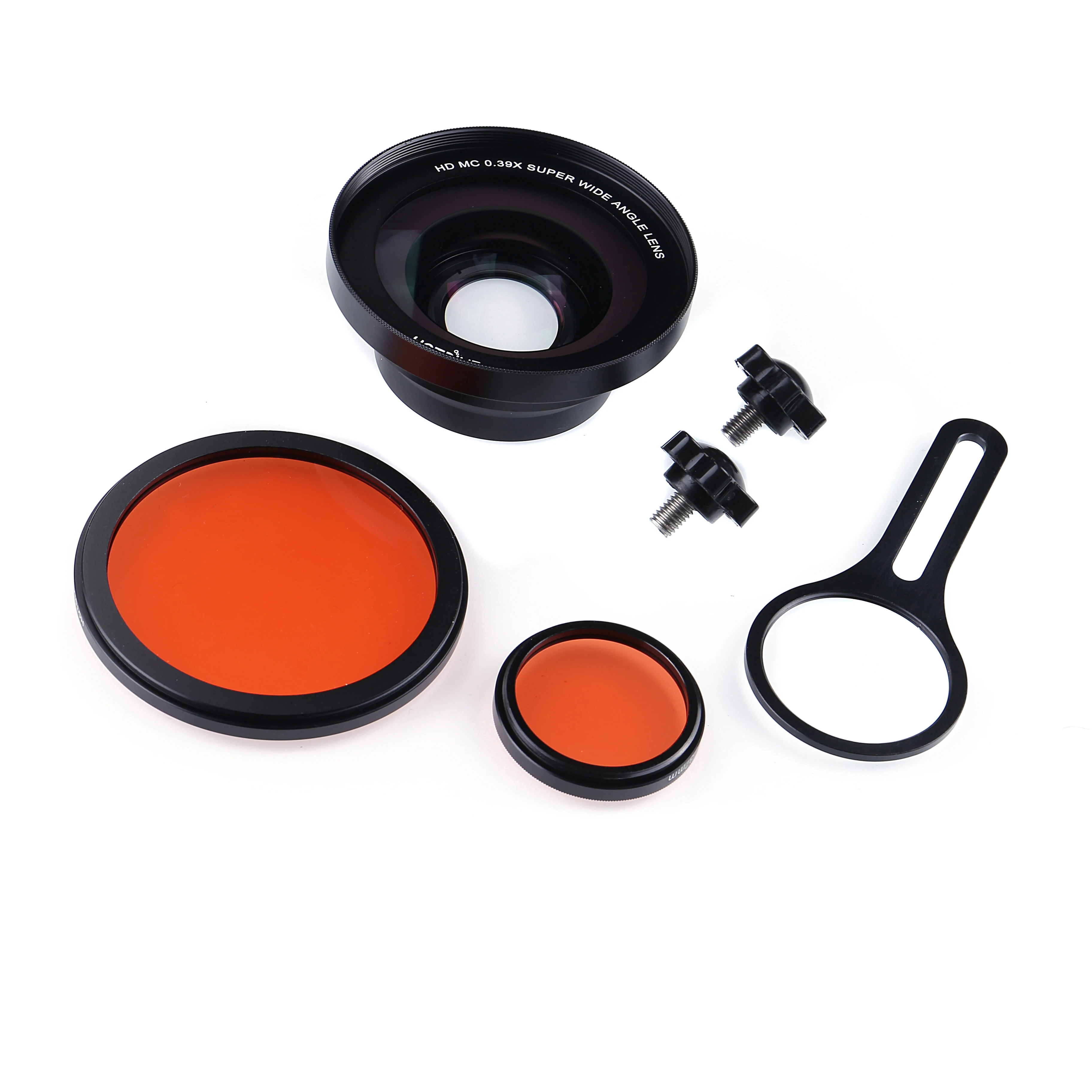 

Hotdive H2 /H2 Pro Mobile Phone Housing Camera Lens Kit Full Frame Wide Angle Lens Kit Red Filter