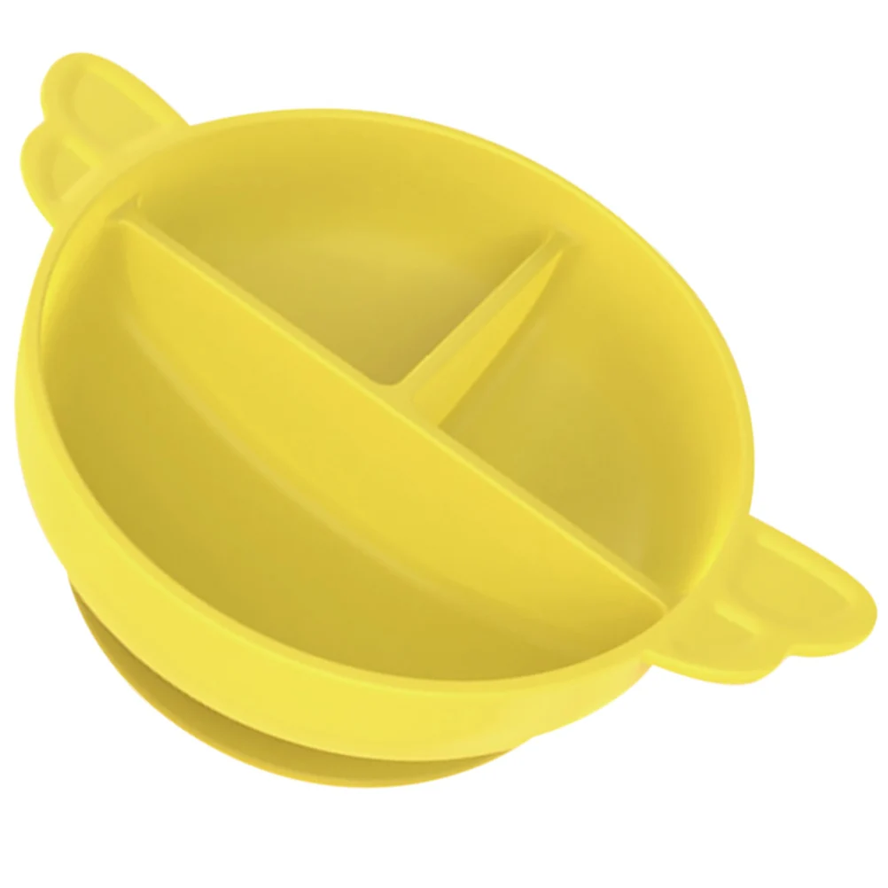 

Baby Suction Bowl Silicone Compartment Feeding Food Container Tableware Non Slip Heat Cold Resistant Self Feeding Baby Food