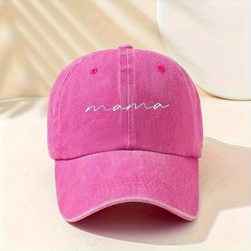 Personalized fashion men and women print mama washed baseball cap outdoor leisure cap